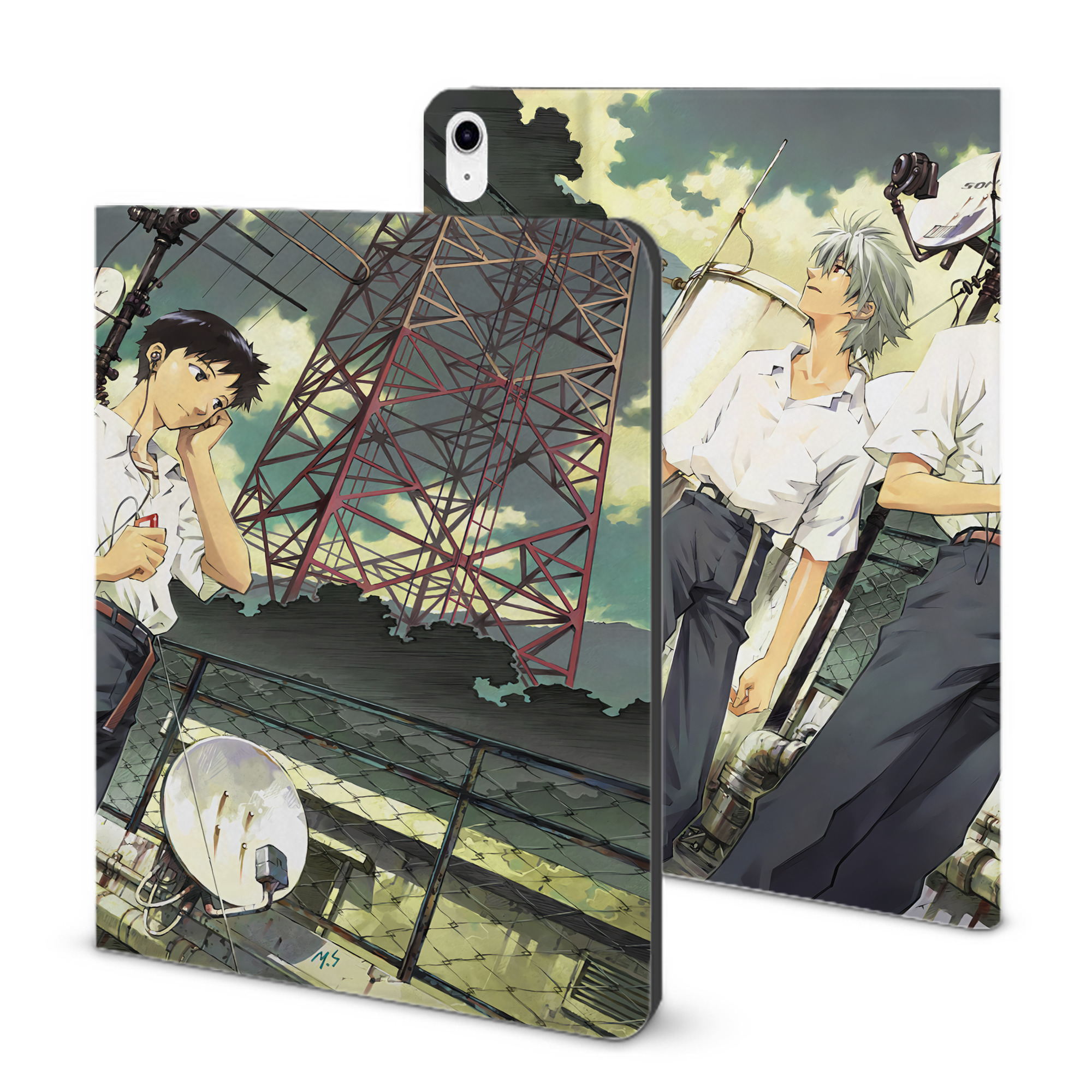 （画像用） EVA 新世紀エヴァンゲリオン IPad ケース ブック型 PUレザー TPU 耐衝撃 軽量 薄型 ペン収納なし 全面保護 IPad 各モデル対応